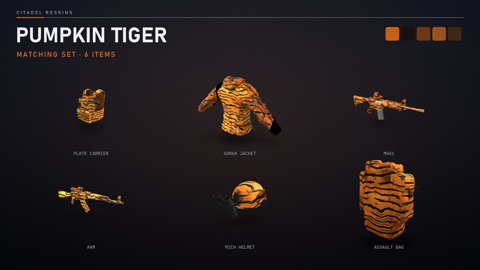 The Pumpkin Tiger matching set