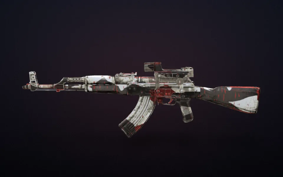 AKM turning all the way round